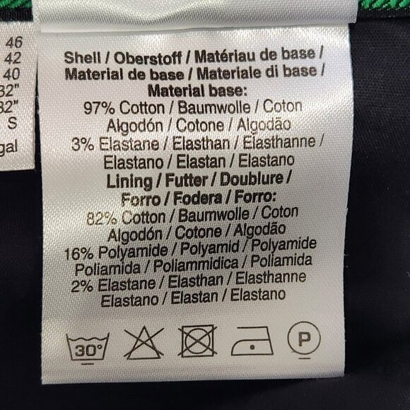 Golfino Casual Drive Checked Trouser Slim‎ Golf Pants 32 Gray Stretch Preppy - Picture 10 of 10